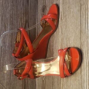 Coach Coretta Coral Open Toe Ankle Strap High Heels Size 7